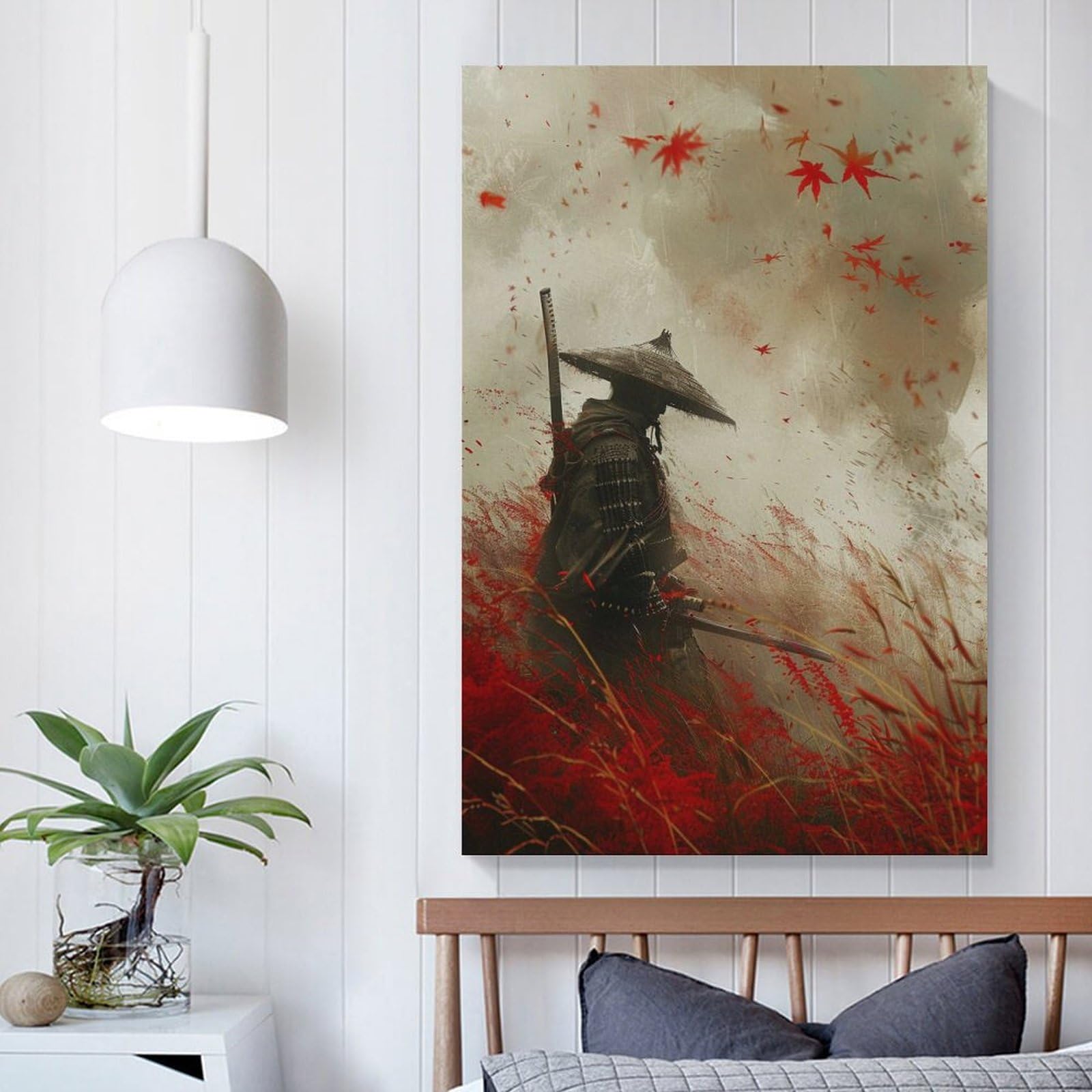 Amazon.co.jp: 絵画 孤独な侍インテリア 絵画 モダンなミニマリストの